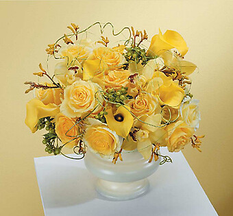 Yellow Urn Arrangement