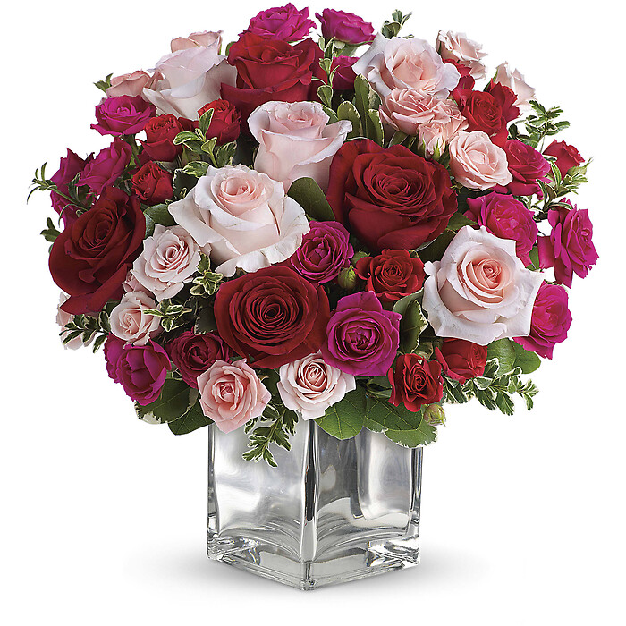 Love Medley Bouquet with Red Roses