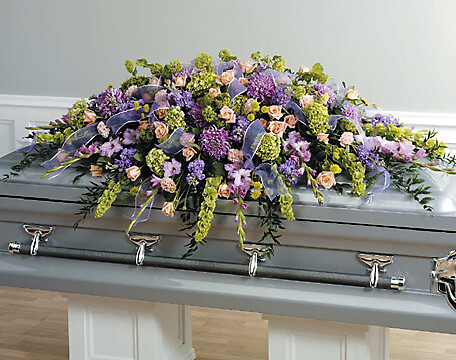 Purple and Lavender Full Casket Spray